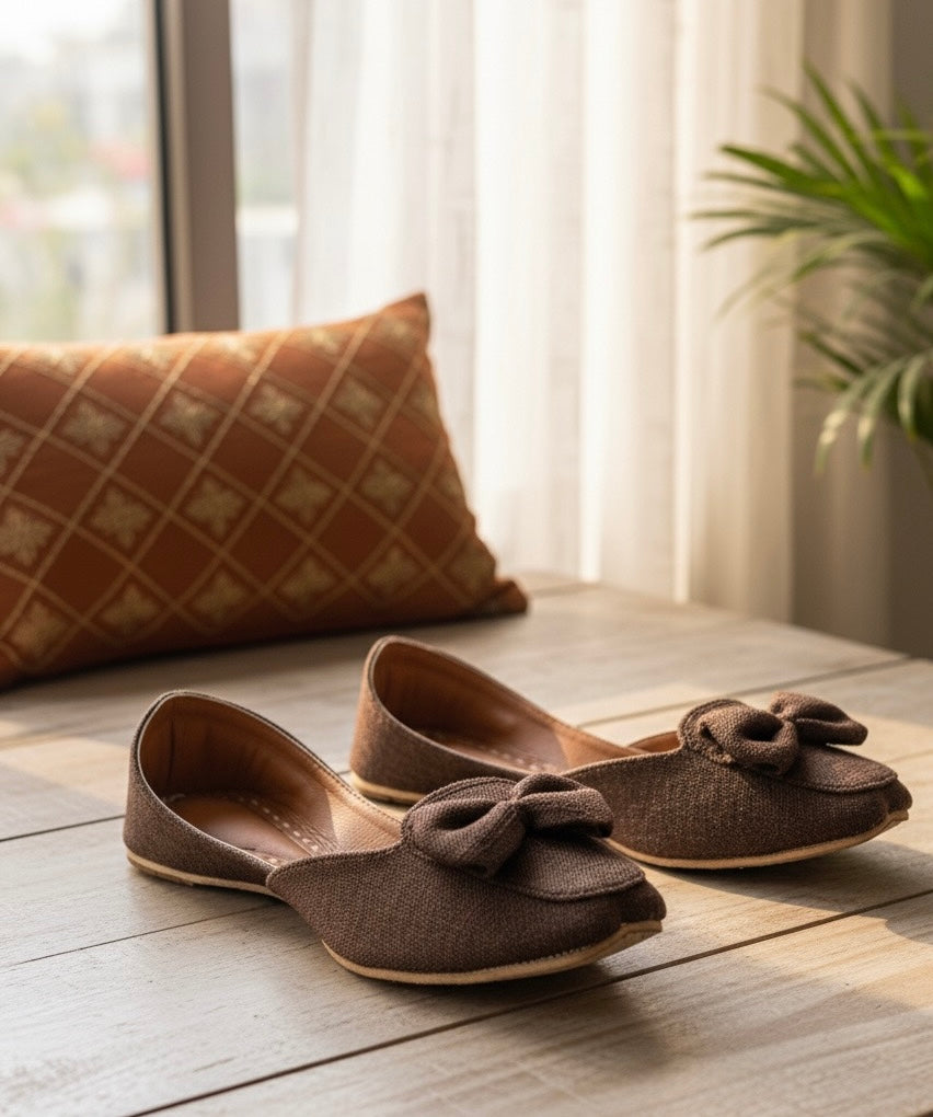 Onyx Bow-Loafers (Naqshkaar by Hemohandicrafts) image 1