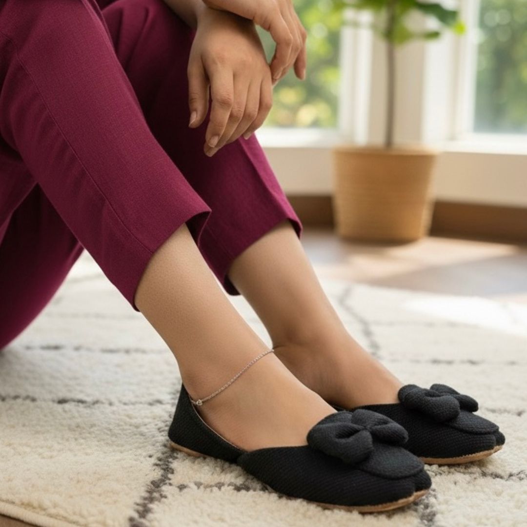 Mocha Bow-Loafers (Naqshkaar by Hemohandicrafts) image 0