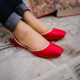 Red Classic Silk Khussa image 0