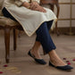 Navy Blue Classic Silk Khussa image 0